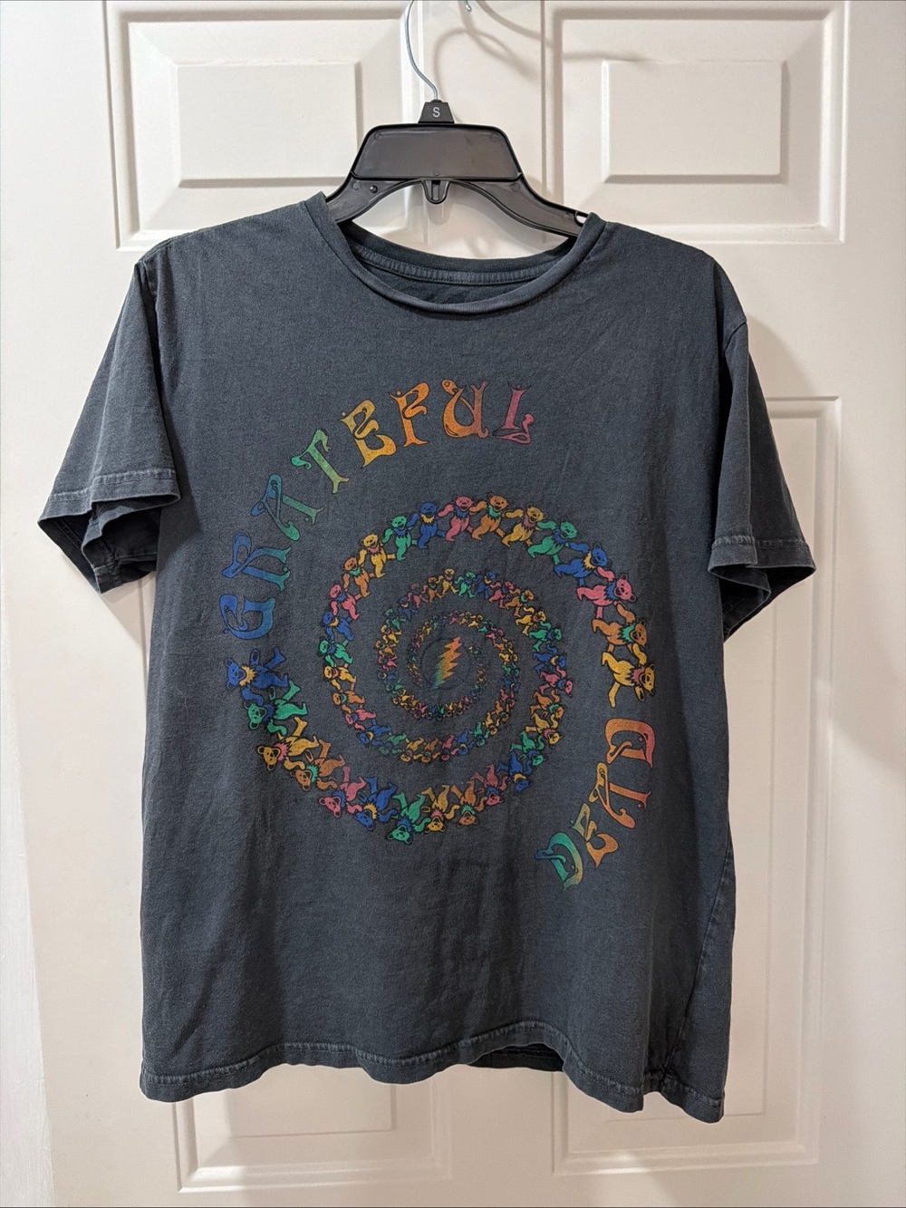 Grateful Dead Lucky Brand Women Graphic Tee Dancing Bears  Black T-Shirt Medium